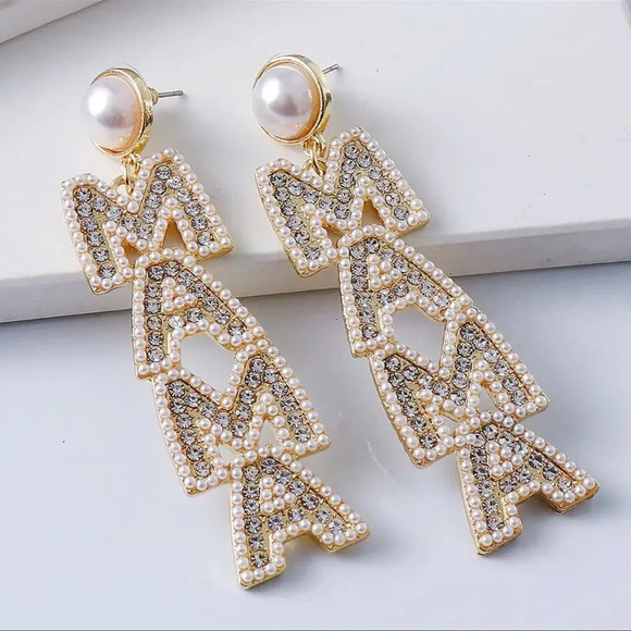 Mother Mama Crystal Earrings - Picture 1 of 10